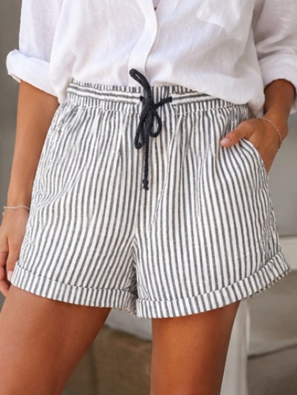 Cotton Linen Blend Shorts | Nautica | Size Small | Coastal Preppy Summer | EUC